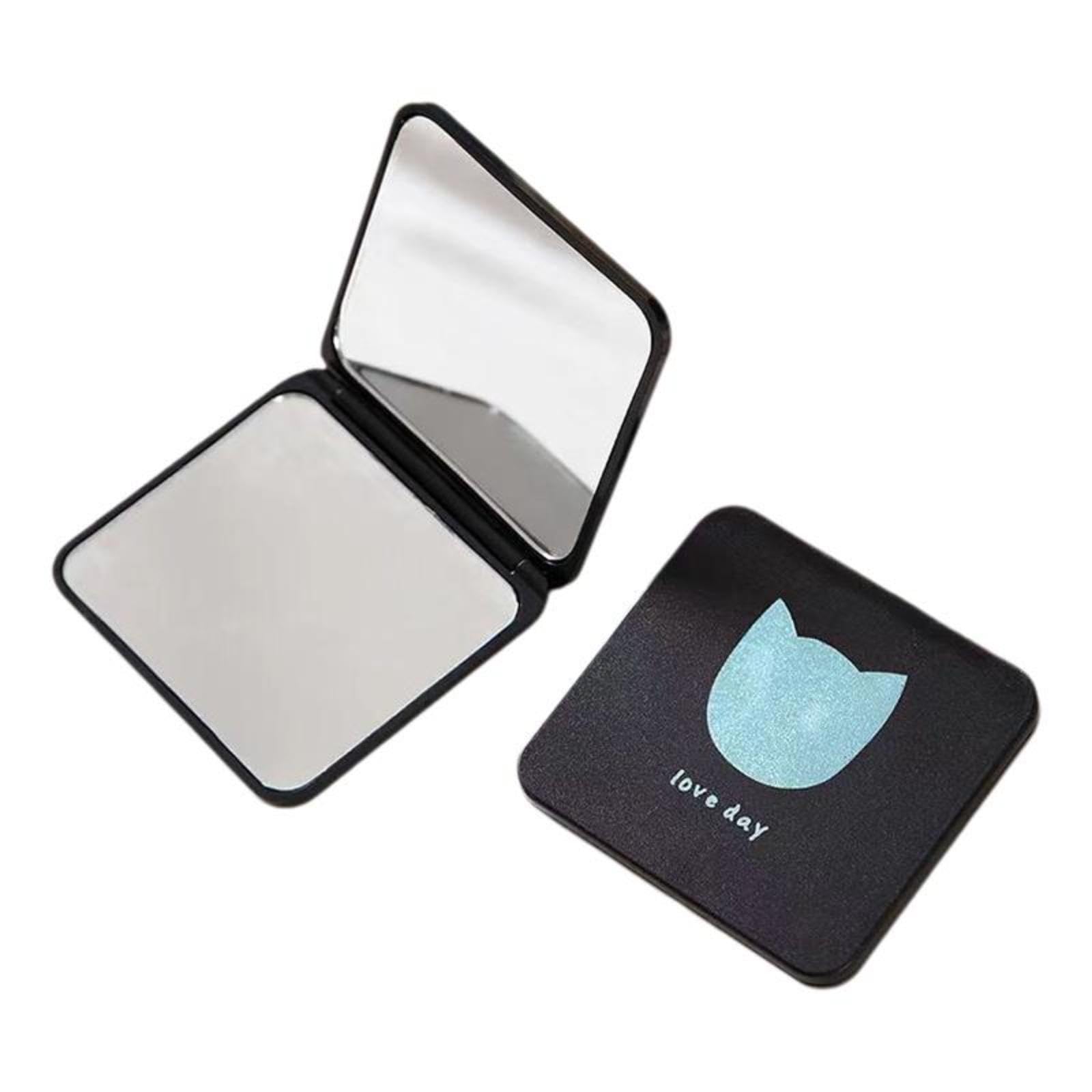 Portable Double-Sided Makeup Mirror Folding Handheld Travel Student Cat 1 Piece-image-16