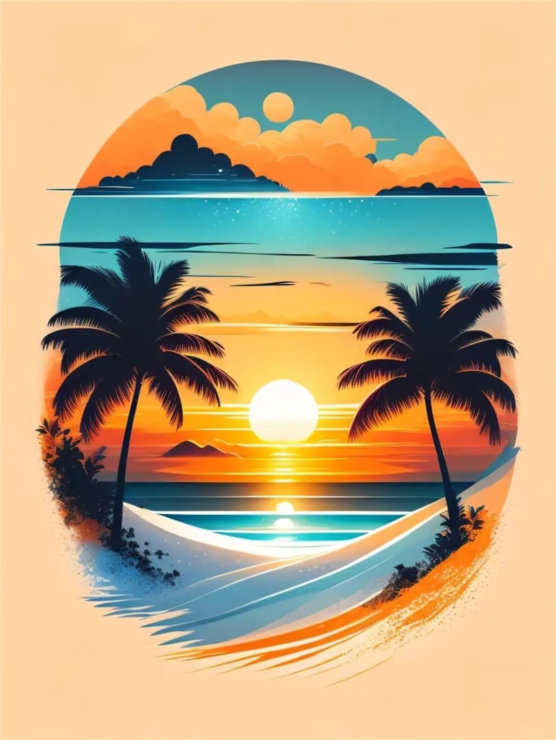 Diamond painting bord de mer 5D kit complet à offrir en cadeau créatif