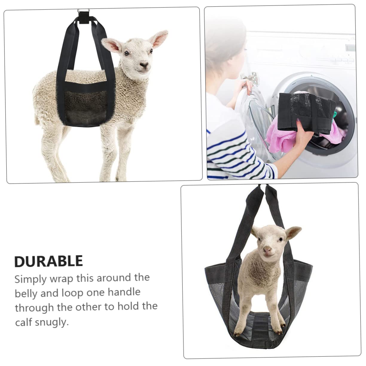 BCOATH Adjustable Livestock Sling for Weighing Small Animals Material and Comfortable Design for Newborn Pets and Livestock Weighing