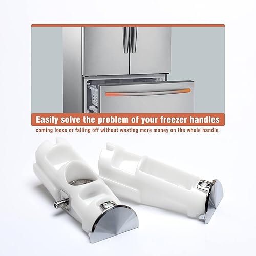 Miniatura 5 de DA61-07540A DA61-08247A Kit de soporte de cubiertas de manija de puerta de repuesto para refrigerador compatible con Samsung 3298044 AP5578979