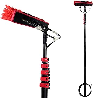 CHUNCIN - Water Fed Pole Kit, 12-36ft Length Water Fed Brush, 3.6-10.8m Water Fed Cleaning System,Aluminum Outdoor Window Cleaner, Window Glass Cleaning and Washing Tools, Solar Panels,24FT/7.2M 24FT/