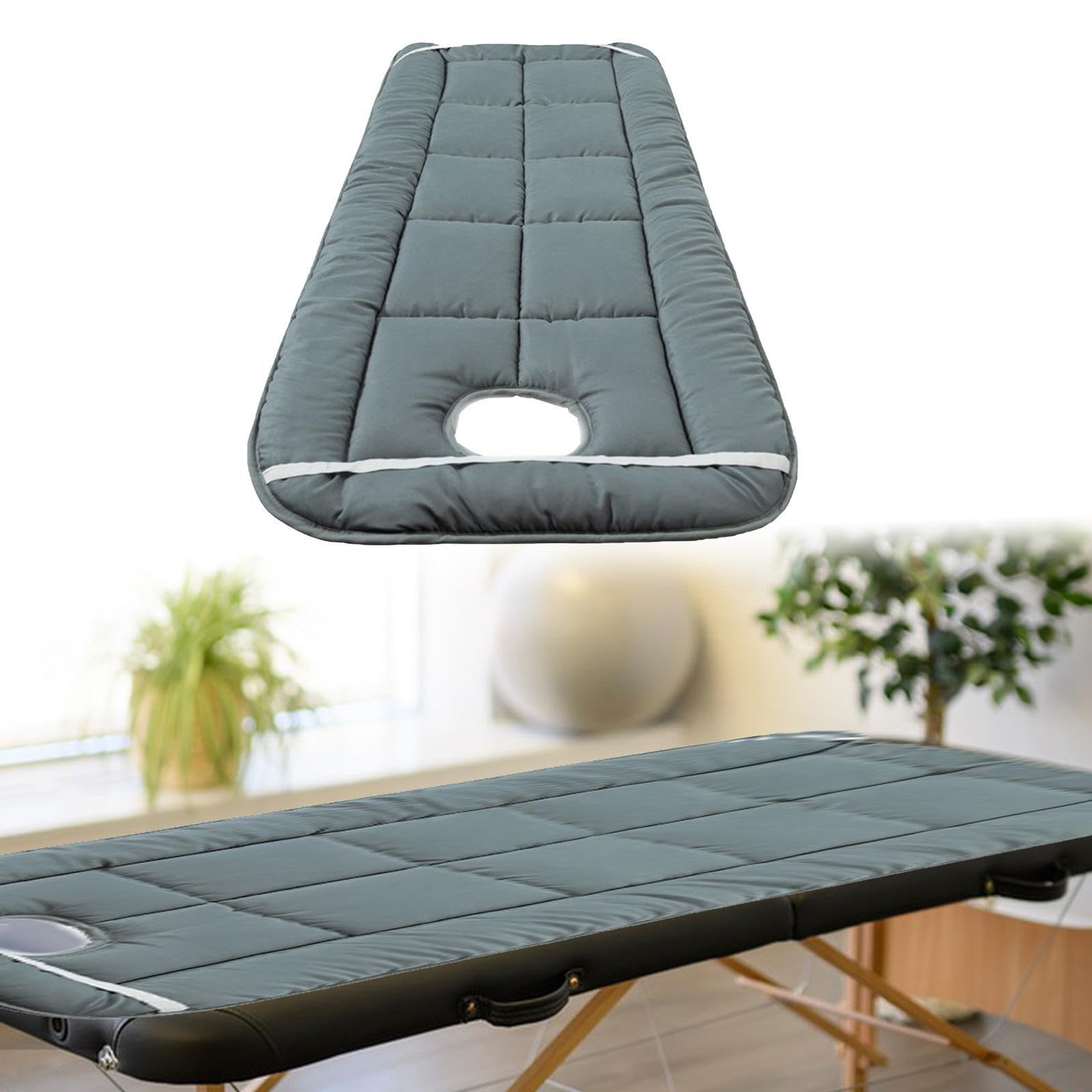 Materasso per lettino da massaggio 75x180 cm, spesso, con fori, elastici trapuntati, trapuntato in rilievo 3D, offre una sensazione di benessere inaspettata. Copritesta