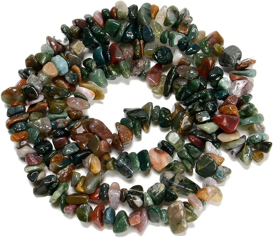 Image of 5-8mm Indian Agate Chips Natural Chip Stone Beads for Jewelry Making