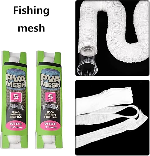 Miniatura 4 de 2 unids 1.457 in PVA Carpa Pesca Malla Recarga Cebo Bolsas de Medias Plataformas Solubles en Agua Cebo Envoltura Bolsas para Carpa