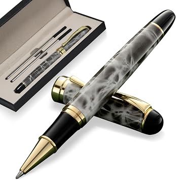 Luxury Ballpoint Pens Black Ink 0.5mm Medium Point Work Pen Smooth Writing,Elegant Fancy Nice Gift Pen Set for Signature Executive Business Office Supplies