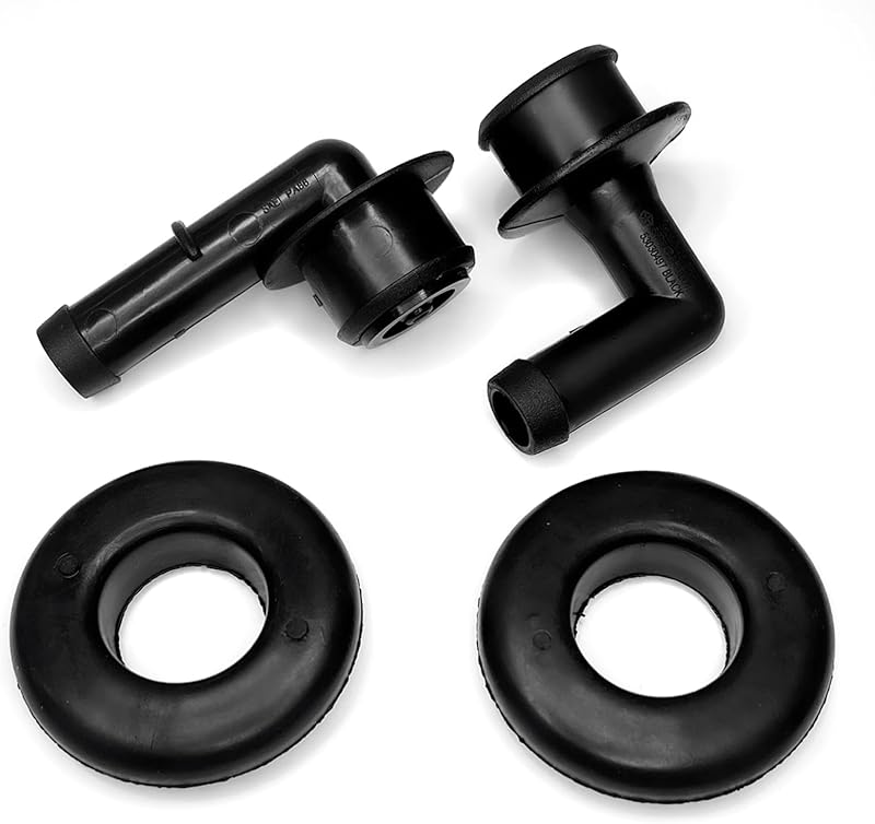 Kit de cotovelo e ilhós da válvula de ventilação PCV/CCV QQWD para Jeep Grand Cherokee 4.0L 2000–2004 – 2 unidades