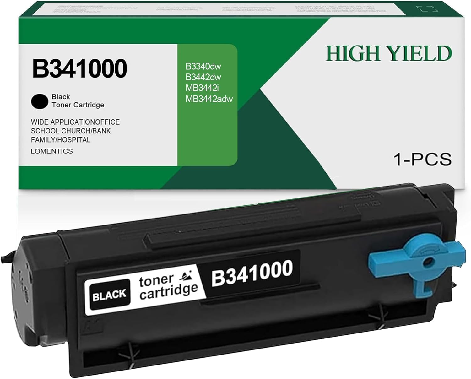 B341000 High Yield Black Toner Cartridge(1-Pack) - Compatible B3340 B341000 Toner Cartridge Replacement for Lexmark B3340dw B3442dw MB3442i MB3442adw Printer