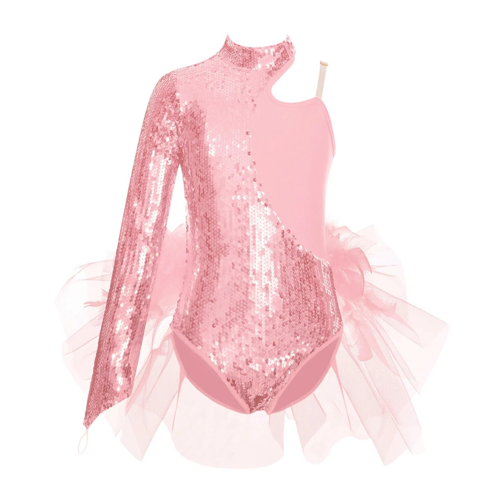 Gymnastikanzug Mädchen Mädchen Ballettanzug ...(Pink,10)