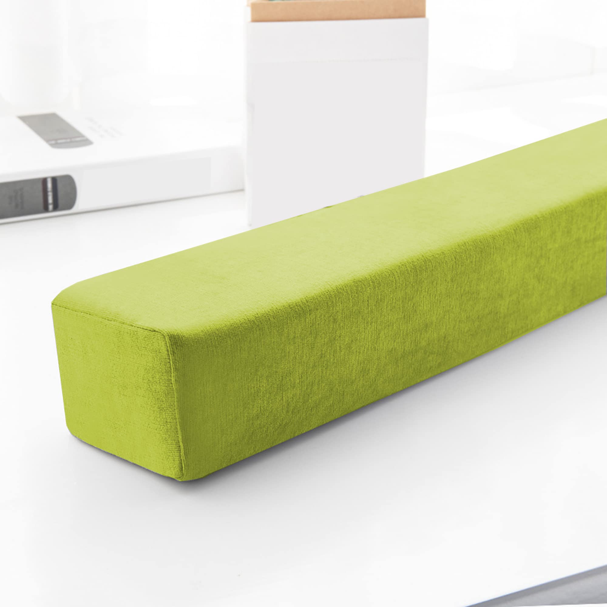 XIEMINLE Sofa Bolster Armrest Cushion, Headboard Pillow Bed Bridge Twin to Single/Double/King Bed, Long Bed Sofa Gap Filler, Removable Armrest Pillow for Hotel,180 * 10 * 10cm,Green — image 1