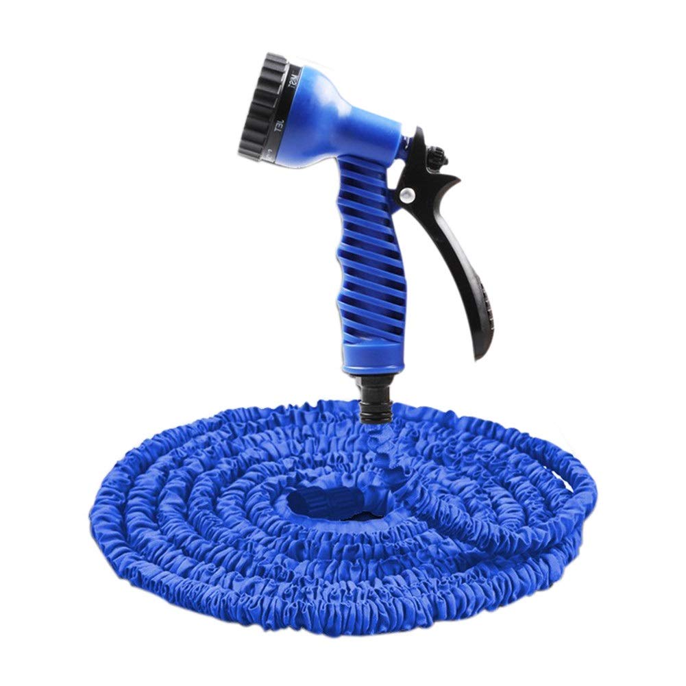 SSCYHT Garden Hose Pipe Expandable Water Hose 25-200FT Flexible Magic Hose Pipes with 7 Function Spray,Blue,75FT