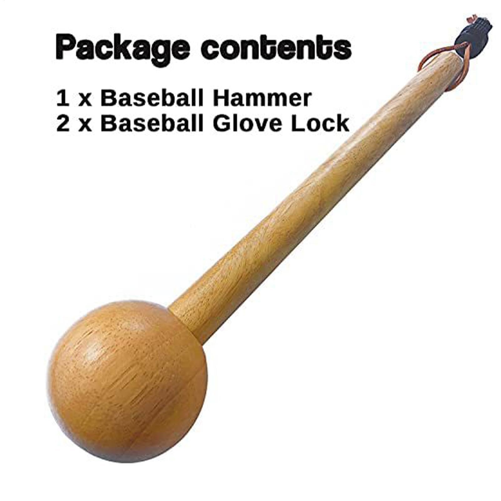 Martello Guanti Da Baseball - Martello Da Baseball In Legno Di Heva, Martello Modellatore Di Guanti | Fascia Avvolgente Per Guanti Da Baseball, Martello Di Imballaggio Guanti In Legno, Palla Da
