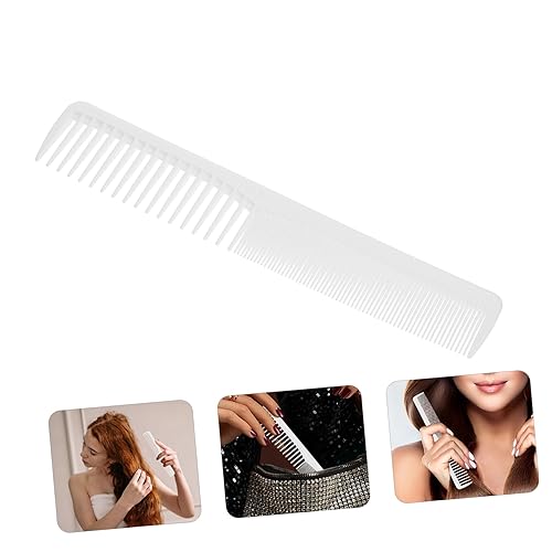 Vista 8 de Peine de dientes finos y dientes anchos, peine profesional para corte de pelo, peine de corte de peluquería especial antiestático peine de peluquería