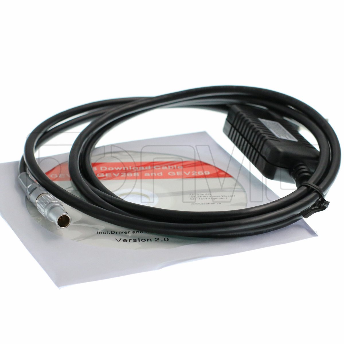 Eonvic Original GEV189 Data Transfer Cable for Lei-ca Total Station Digital Level Instrument 0B 5 Pin to USB