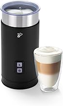 Tchibo Electric Milk Frother, 130ml Capacity, Stainless Steel, Non-Stick Coating, Warm and Cold Milk Frother, for Latte Macchiato, Cappuccino and Cocoa (Black)