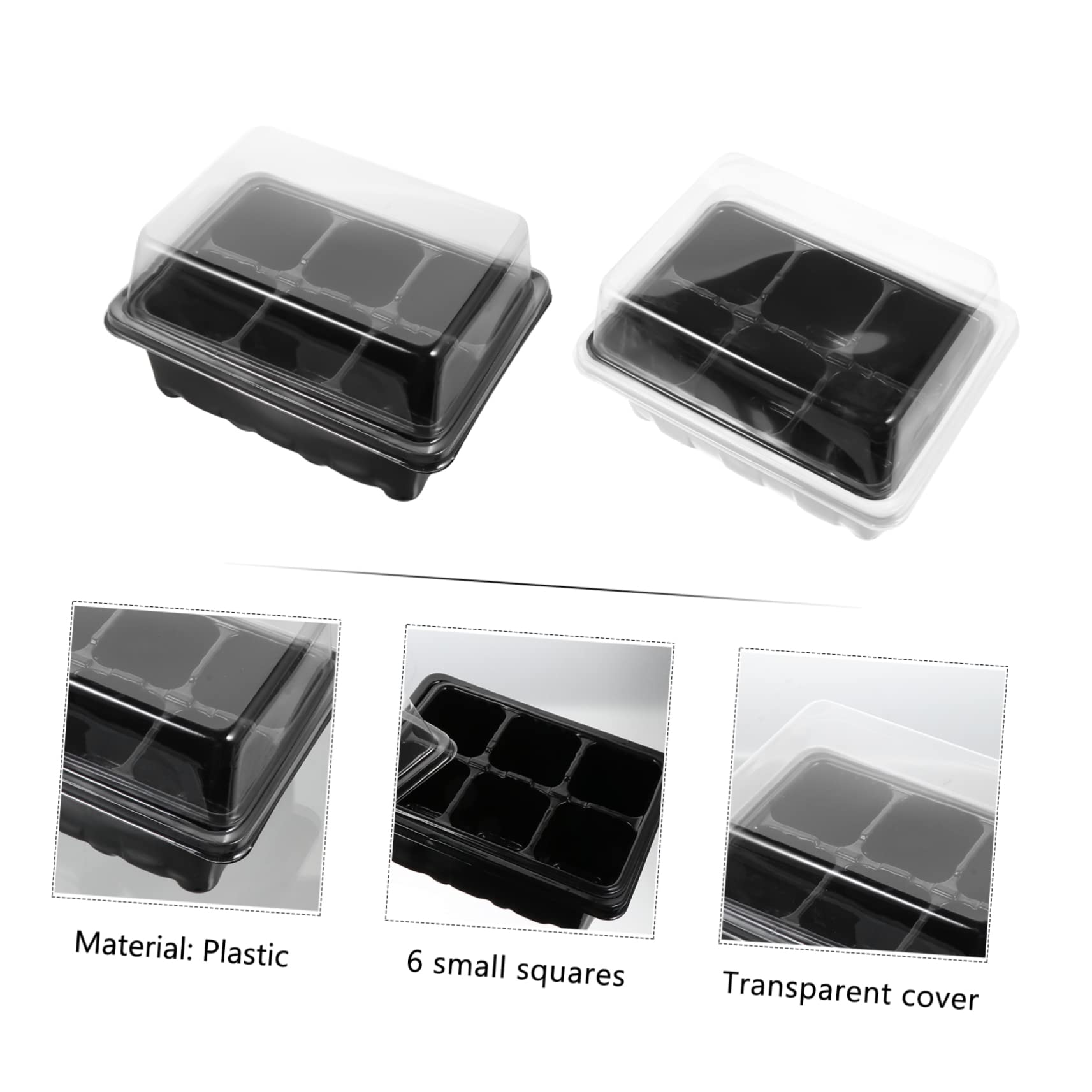 Kit de Plateau de Démarrage pour Semis 6 Trous, 10 Sets