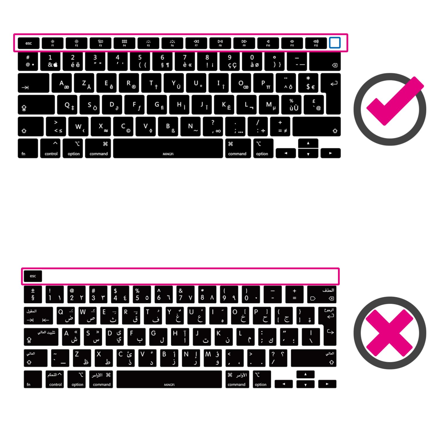Copritastiera Silicone russo per MacBook Air 13" A2179 (2020), A2337 (M1, 2020–2022) EU/ISO - Nero