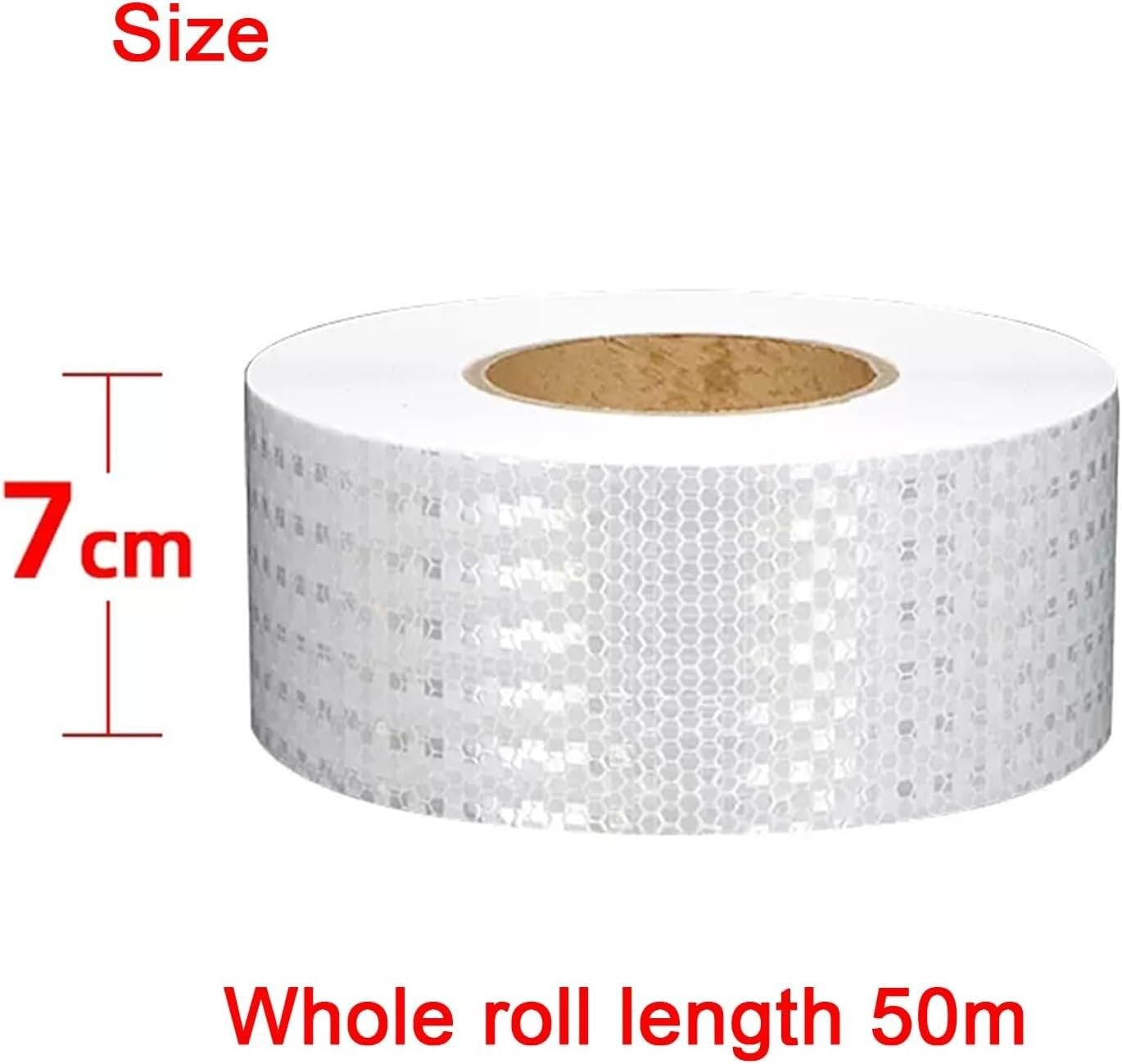 Taśma ostrzegawcza odblaskowa, Samoprzylepna odblaskowa taśma ostrzegawcza wielokolorowa 50 m x 7 cm(Wit)