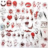 50枚 不気味 おそろしいステッカー 怖いステッカー ハロウィン ホラー シールお化け屋敷 ゾンビ デカール [並行輸入品]