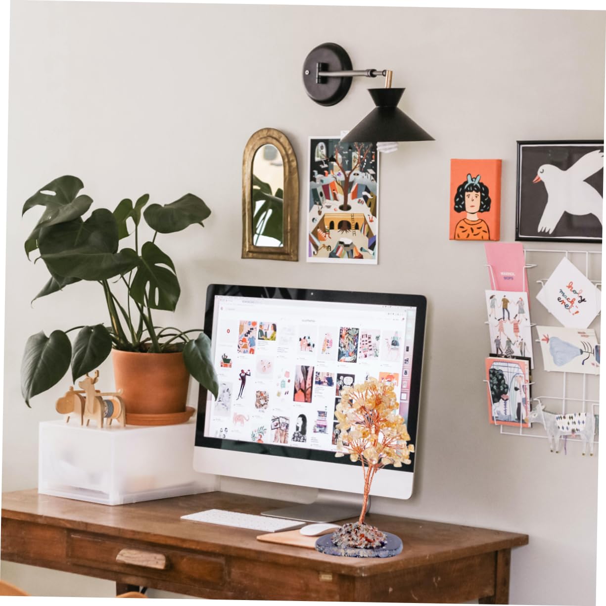 Alipis 2pezzi Della Giallo Decorazione Feng Shui e Base Random Per Prosperità e Buon