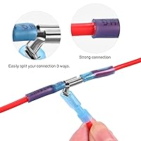 Vista 6 de Nilight - Kit surtido de 140 terminales de horquilla con espiga termorretráctil para conexiones en espiral, conectores de terminales de crimpado