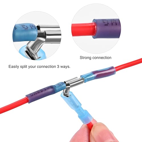 Miniatura 6 de Nilight - Kit surtido de 140 terminales de horquilla con espiga termorretráctil para conexiones en espiral, conectores de terminales de crimpado de