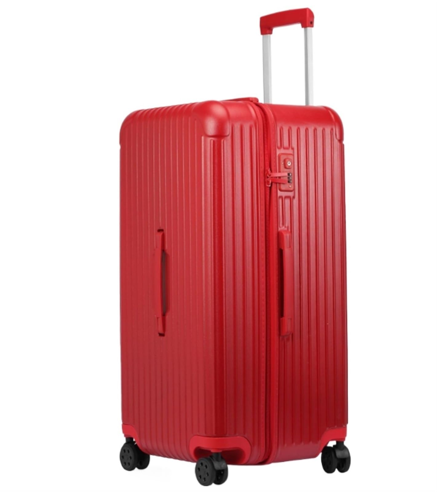 Bagaż Kabinowy Bagaż Z Zamkiem TSA, Obudowa PC + ABS Walizka Bagażowa Z Kółkami Obrotowymi Lekka Walizka Podróżna (Color : Rot, Size : 24 inch)
