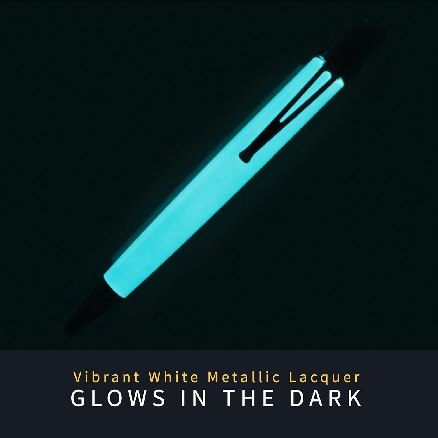 Retro 51 Tornado Classic Lacquer Glow In The Dark White Rollerball Pen