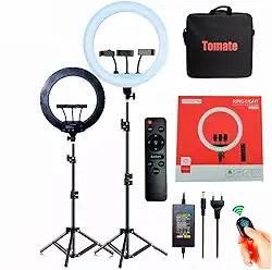 Ring light Profissional Grande High Light + Tripé 2.1m 18 polegadas