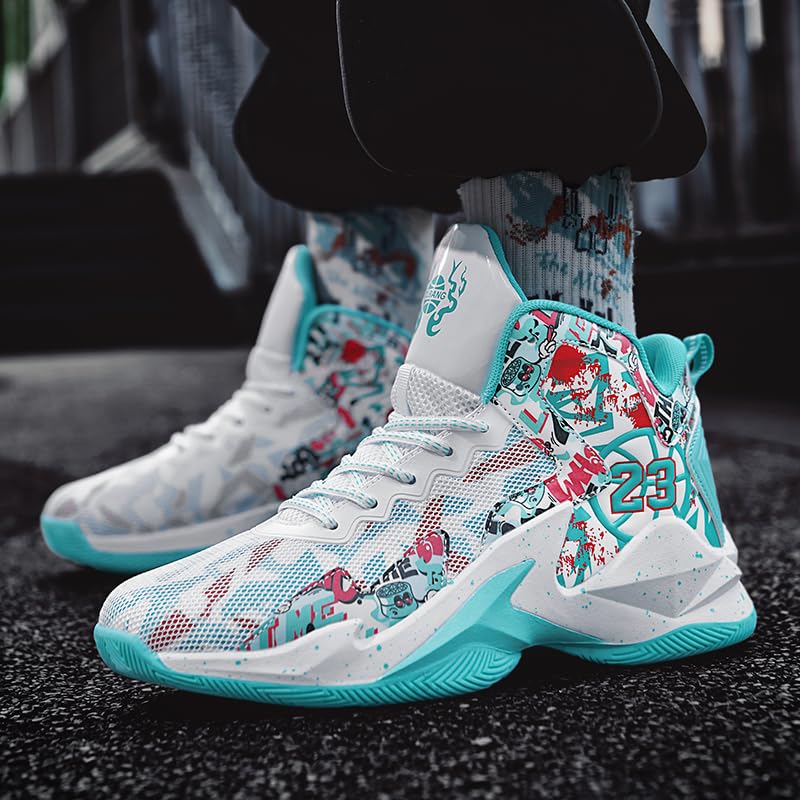 Basketball Shoes for Boys and Kids, Walking Running Shoes Breathable Comfortable Boys Sneakers for Little and Big Kids2