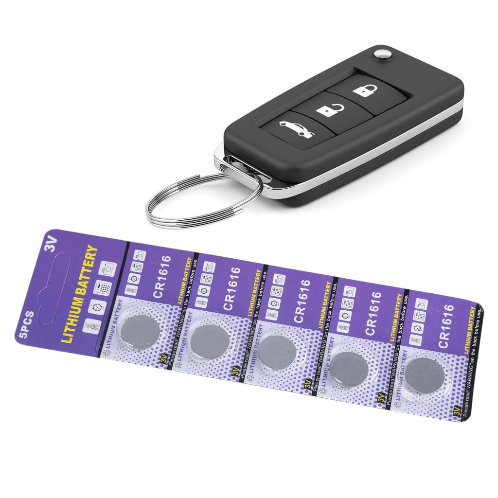 5 batterie a bottone CR1616 da 3 V al litio per orologi e sensori di temperatura