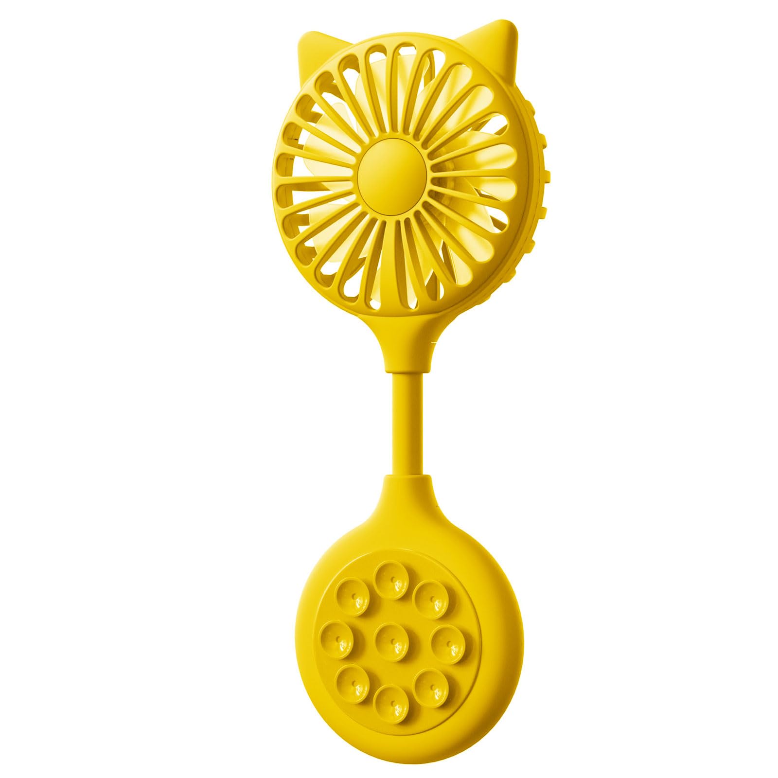 Kelisdi Table Fan Pocket Fan ABS Texture Travel Outdoor Lightweight Foldable with Suction Cup Desk