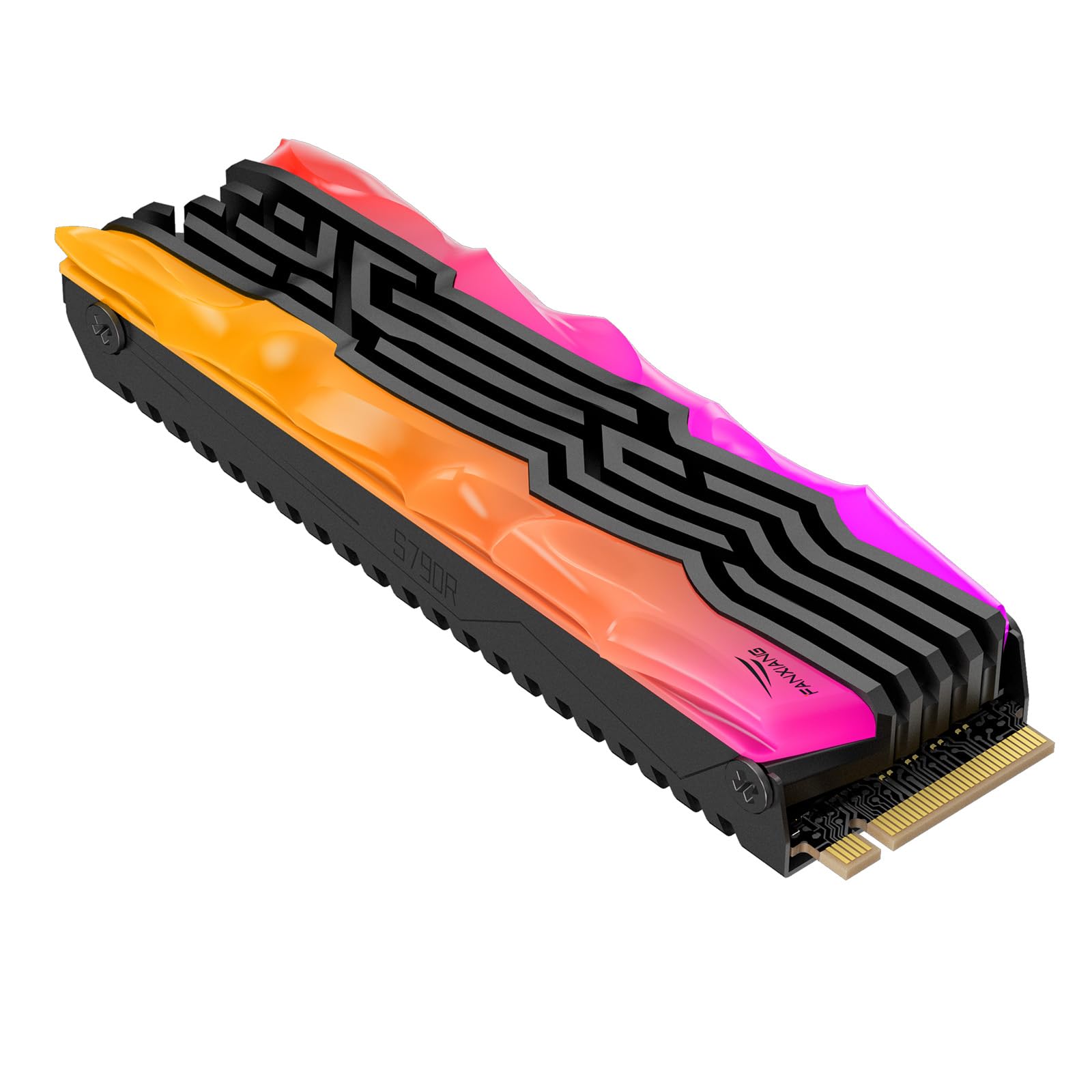 fanxiang S790R NVMe M.2 SSD PCIe 4.0 x4 de 1 TB, unidad interna de estado sólido con disipador de calor RGB, hasta 7450 MB/s, 3D NAND TLC, compatible con PS5, ideal para juegos, creadores y