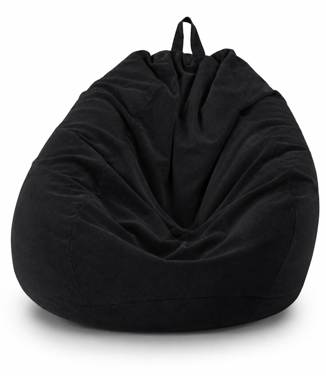 Highdi Bean Bag (No Filler),100x120cm Corduroy Bean Bags Adult, Black Large BeanBag Chair,Washable Soft Comfortable Indoor Outdoor for Garden Living Room Furniture