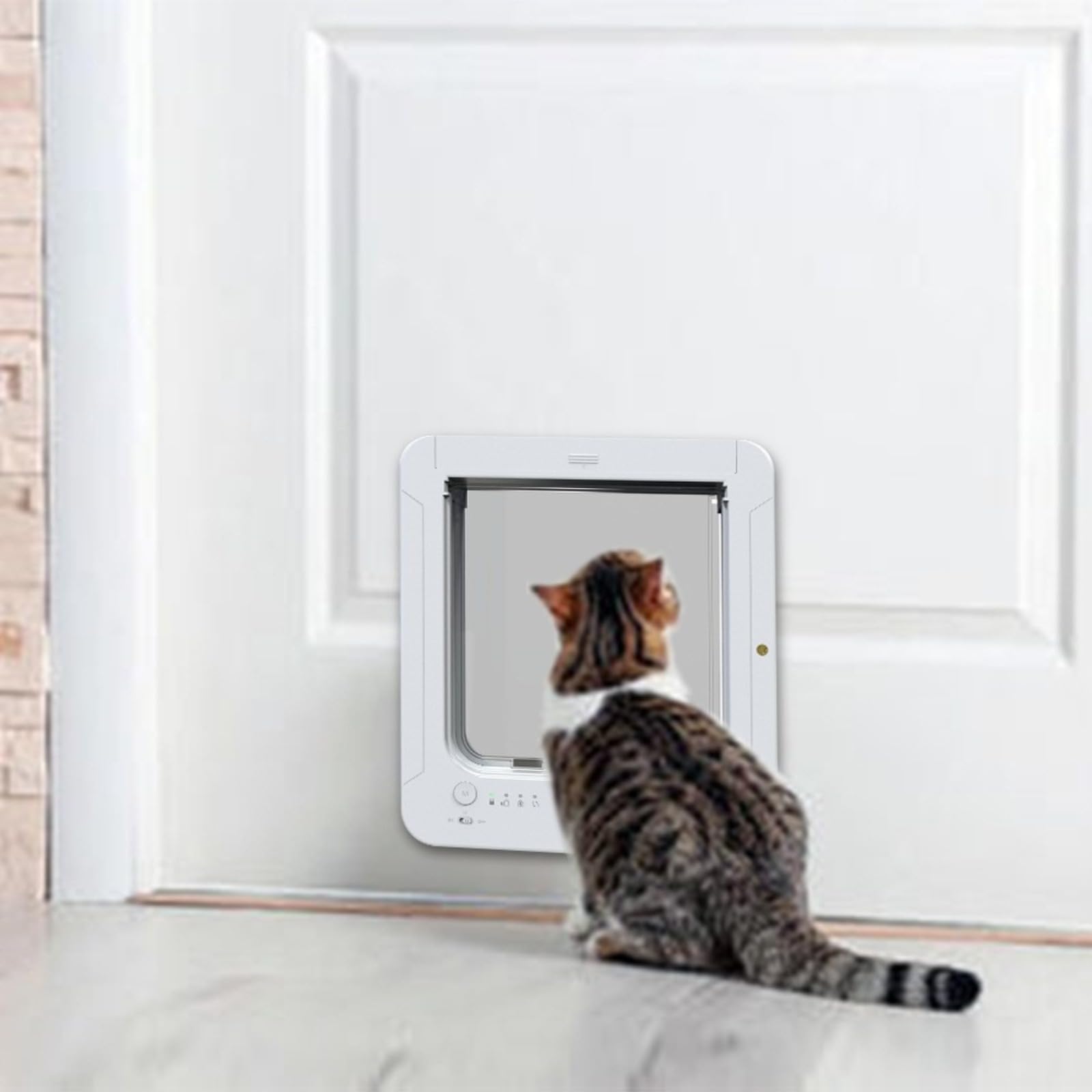 Chatière Intelligente, Chatière à Détection Automatique avec Micropuce et Capteur de Collier à 2 capteurs et Ouverture Activée par Capteur de Collier RFID, Chatière,La porte à capteur automatique peut