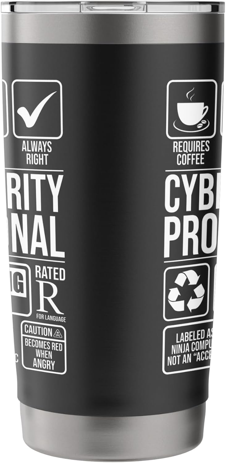Cybersecurity Professional - Hacker Certified Tech Security Stainless Steel Insulated Tumbler image 4