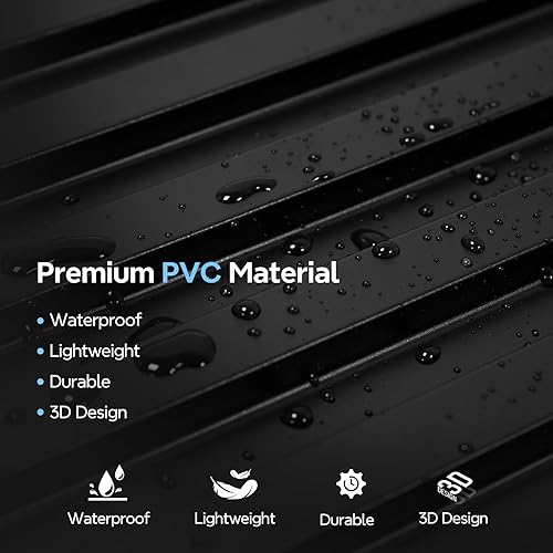 Miniatura 6 de STICKGOO Panel de pared de listones, paneles de pared 3D para decoración de pared interior, panel texturizado acanalado de PVC, 12 azulejos, 19.7 x