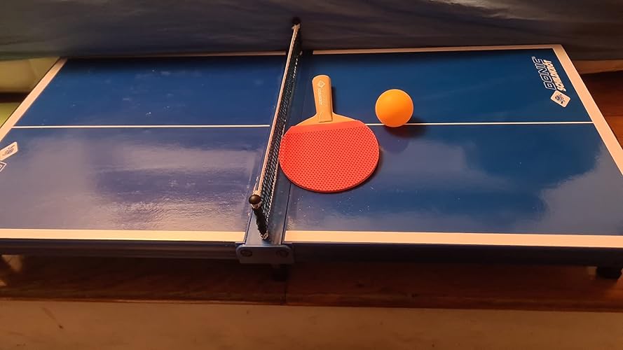 Mini Table De Ping-pong Donic-Schildkröt – Pliable En Mallette, Avec 2 Raquettes Et 1 Balle – Idéal Pour Déplacements