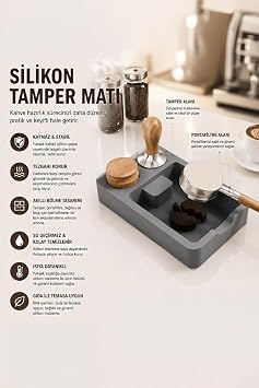 Kaymaz Silikon Kahve Mat istasyonu Tamper Tutucu Knock Box mt255
