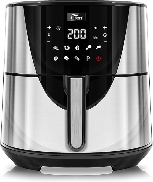 Air Fryer, Uten Air Fryers Oven 7.5 L, 8 Preset Programs, Preheat, Power Off Memory Function, Recipes, 1700W