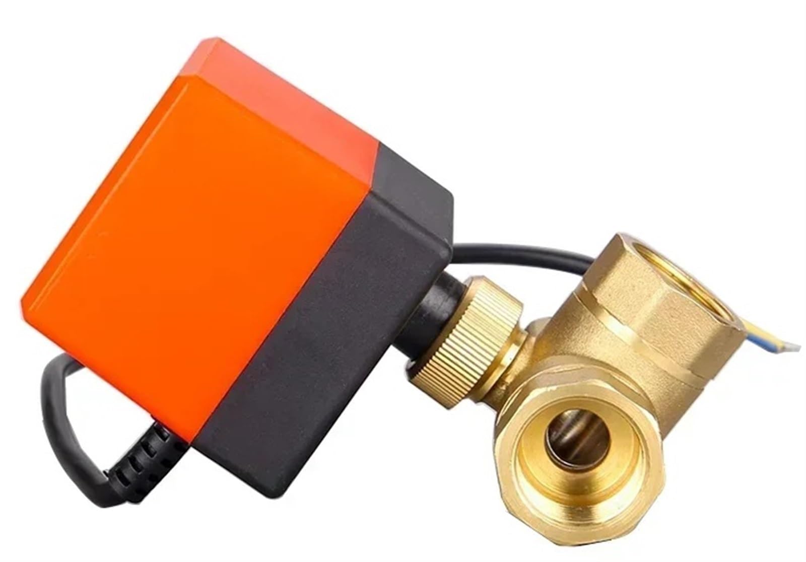 Válvula de Bola de Rosca eléctrica de latón AC 220V DC 12V 24V válvula de Agua solenoide de 3 Cables de 2 vías con actuador DN15/20/25/32/40/50(220V_3 Way)