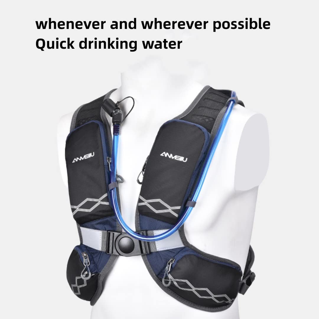 Mochila de ciclismo al aire libre de 5 litros, mochila para correr todoterreno, mochila de senderismo, maratón, bolsa de agua, bolsa de hidratación ligera, correr, senderismo, ciclismo, escalada,