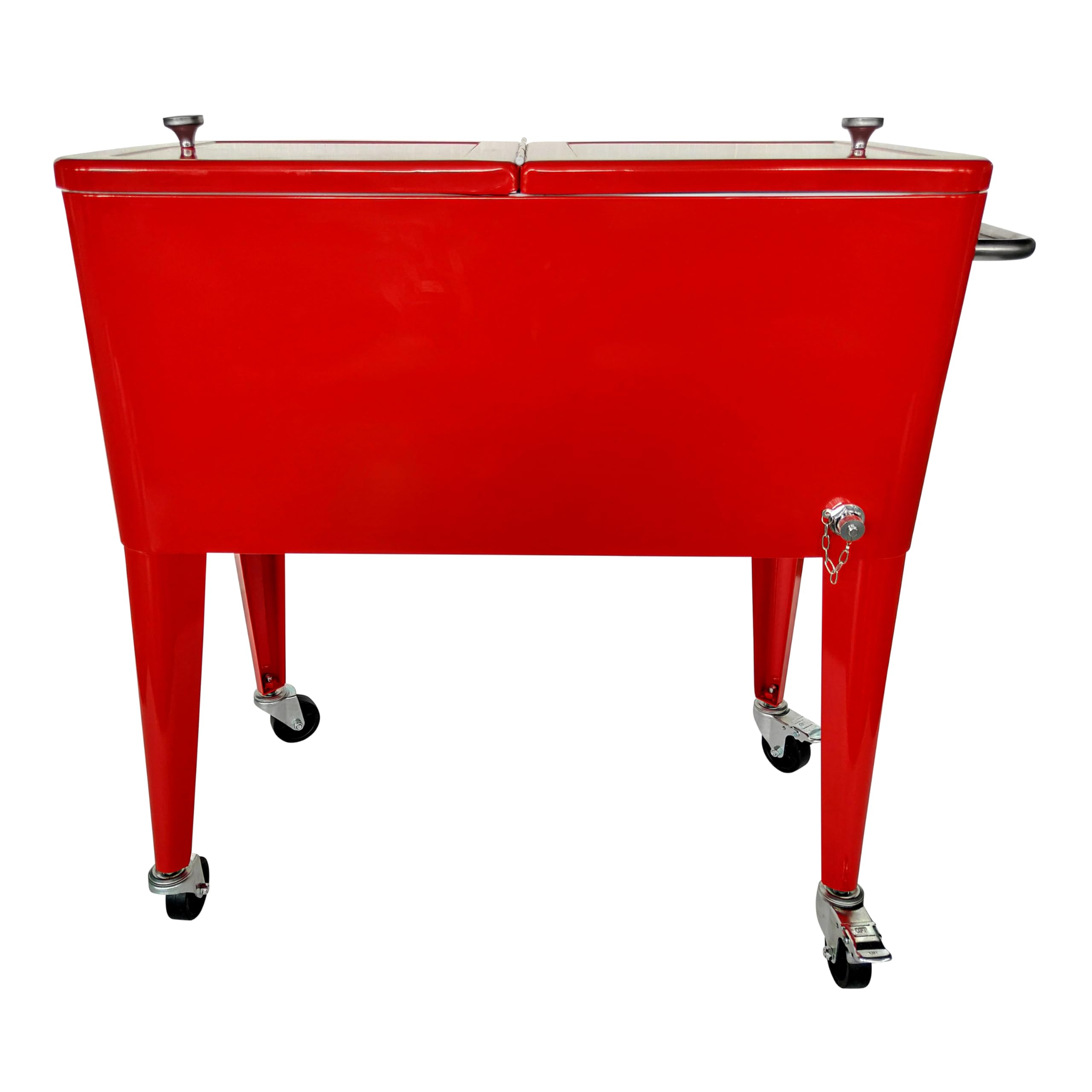 AXI Retro Getränkekühler | Kühlwagen/Kühler mit Rollen - 76 Liter | Fahrbare Kühlbox in diversen Farben für den Garten/Outdoor.
