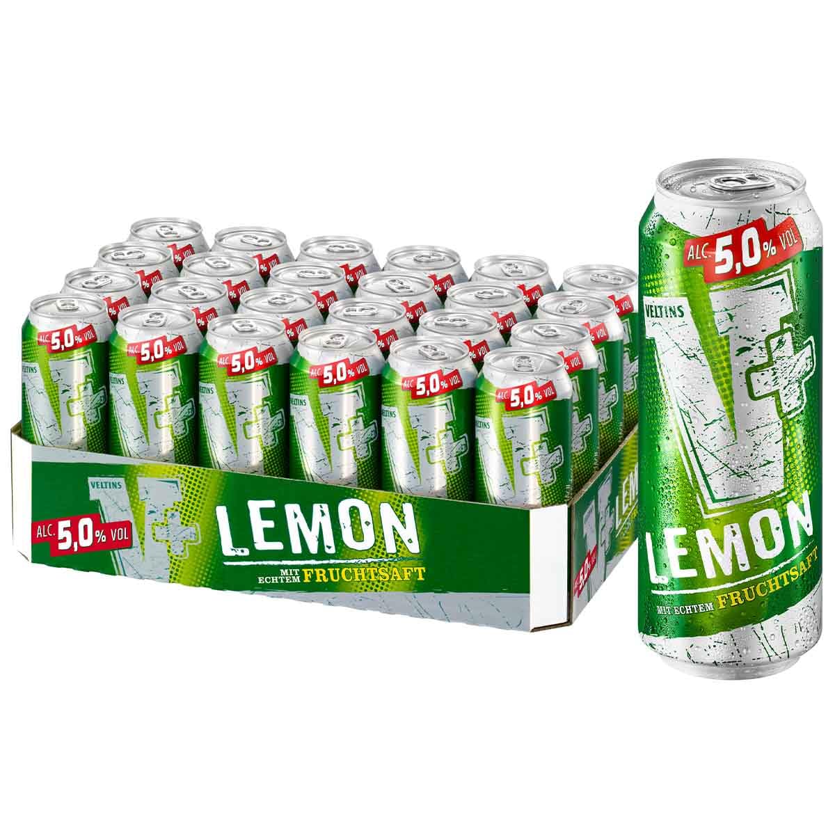 Veltins V-Plus Lemon 0,5L Bier 5% Vol. 24 Dosen mit Pfand