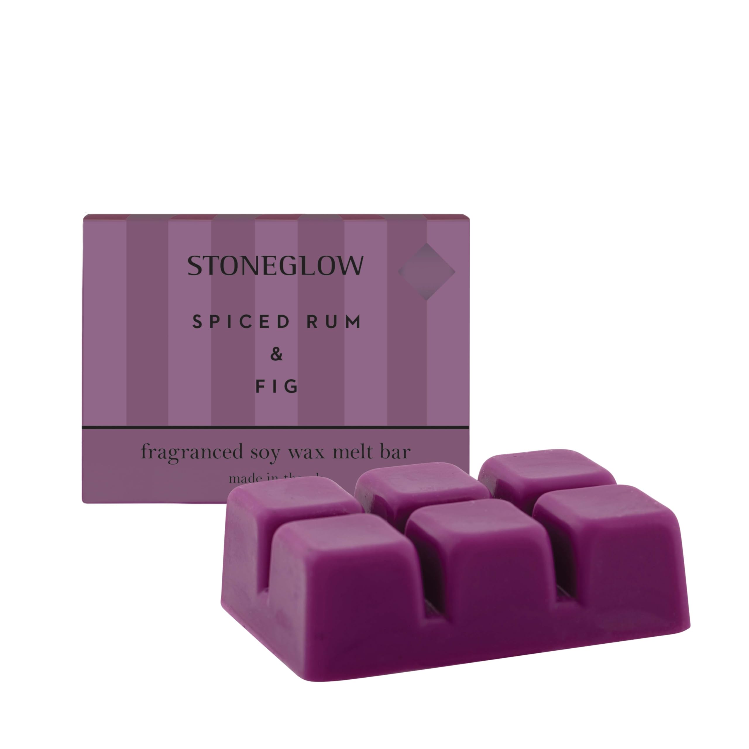 Stoneglow Modern Classics Collection - Spiced Rum & Fig Soy Wax Melt Bar Purple