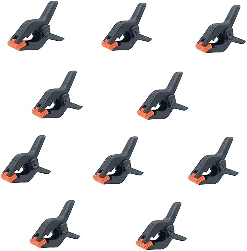 Miniatura 8 de Abrazaderas de resorte, paquete de 20 clips de resorte profesionales de plástico resistente de 2.5 pulgadas para manualidades, clips de fondo para