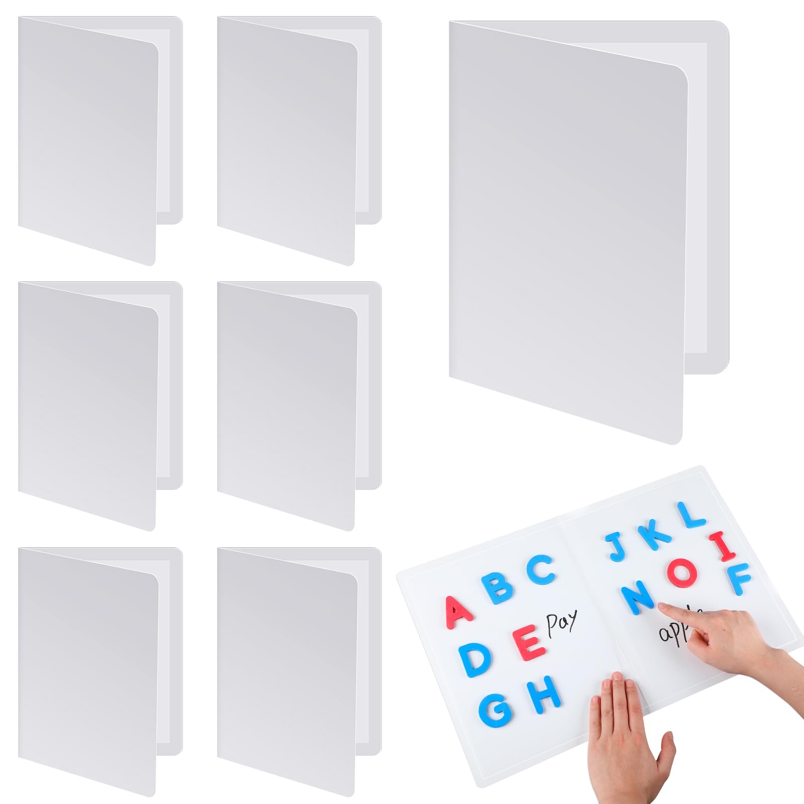 Motipuns 6 Pcs Folding Magnetic Dry Erase Activity Boards Foldable Magnetic Board Dry Erase Learning Project Scrum Folding Whiteboard for Students