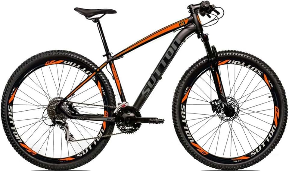 Bicicleta Aro 29 Sutton Extreme 21V Shimano Freio a Disco Quadro de Alumínio 21 Marchas com Suspensão Com Trava e Regulagem