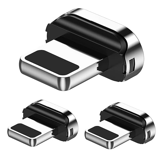 Kuulaa Magnetic Tips, Multi Magnetic Adapter Magnet Connector für magnetisches Ladekabel, kompatibel mit iPhone (3er Pack, für iPhone Stecker) 3-in-1-Magnetladekabel