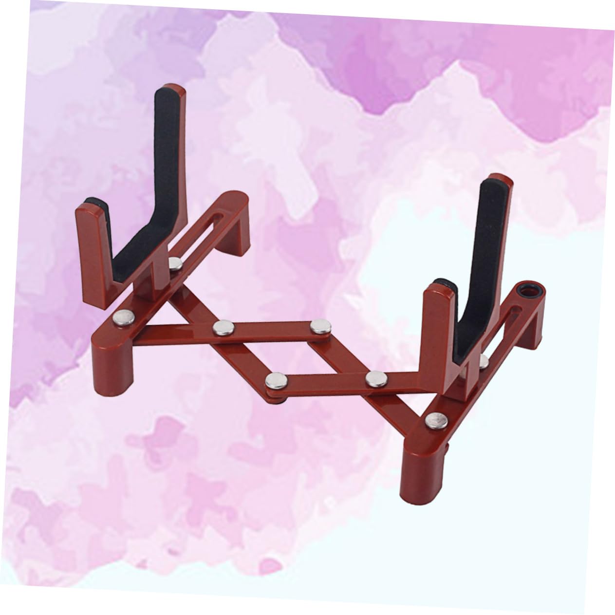 Wakauto Dark Finish Violin Stand Lightweight Portable Durable Ideal for Professional Use