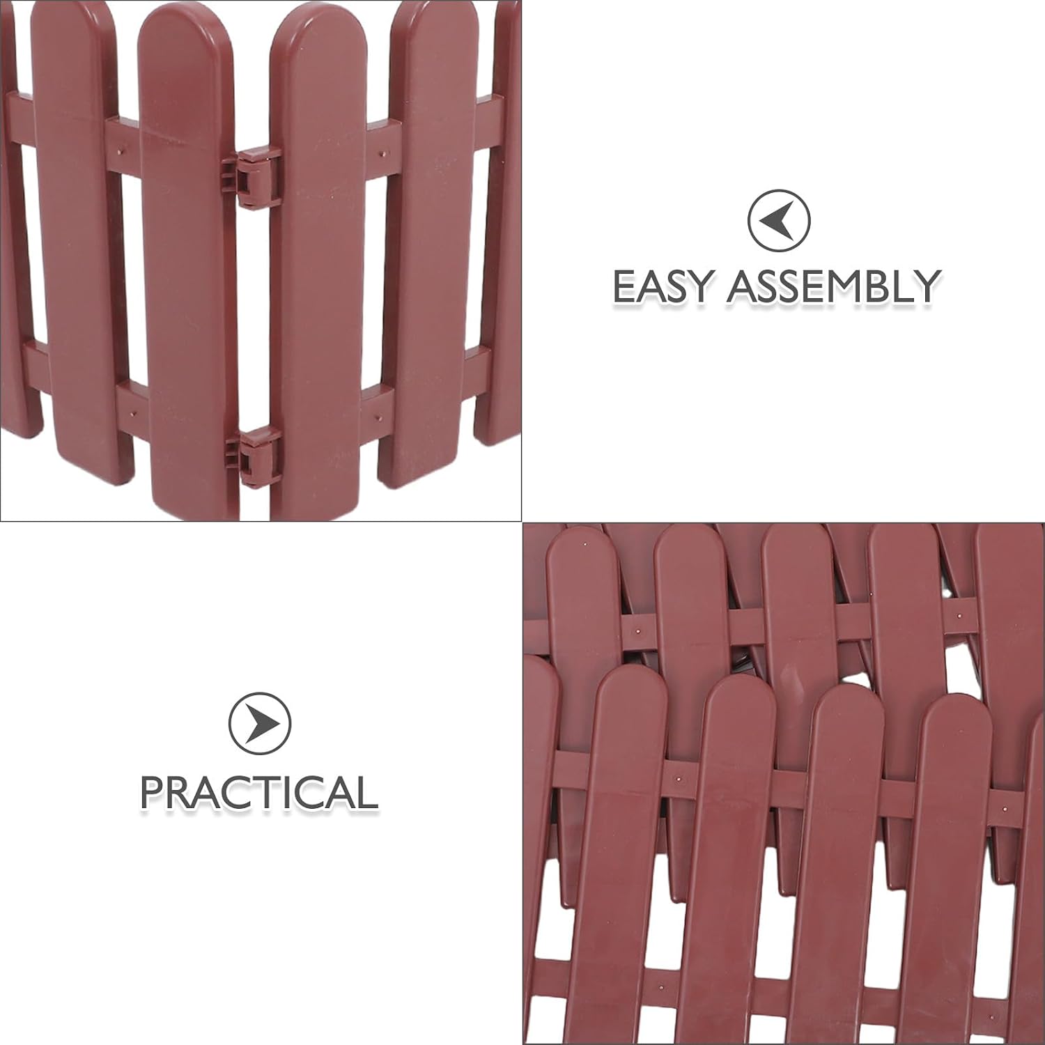 4pcs Turtle Fence Enclosure: Mini Plastic Garden Fence Border for Small Pet Sunbathing, Grazing Habitat, Playpen for Outdoor Yard